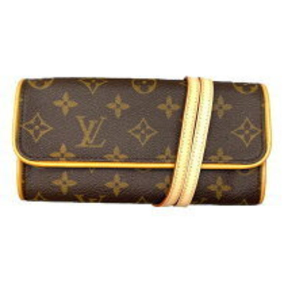 Louis Vuitton Pochette Twin PM Brown Monogram Shoulder Bag - Picture 1 of 7